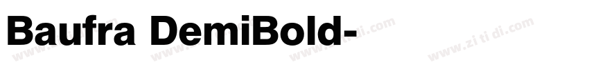 Baufra DemiBold字体转换